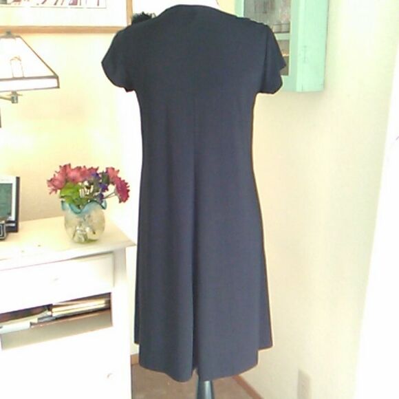 Nic&Dom Embellished Little Black Shift Dress - Picture 5 of 8
